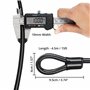 Belle Vous Câble Antivol Velo - Cable de Securite Velo Noir Très Résistant de 4,5 m de Long et 10 mm d’Épaisseur - Câble Flexibl