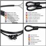 Belle Vous Câble Antivol Velo - Cable de Securite Velo Noir Très Résistant de 4,5 m de Long et 10 mm d’Épaisseur - Câble Flexibl