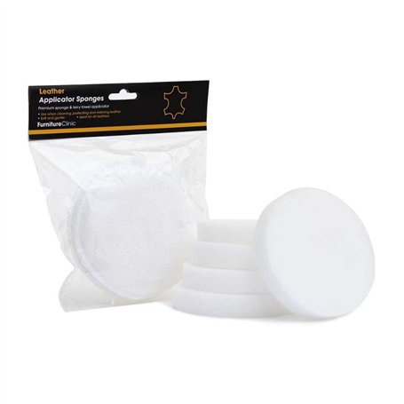 Lot d’Éponges et Applicateurs Furniture Clinic - 5 Éponges de Nettoyage Rondes & 2 Éponges Microfibres pour Une Utilisation sur