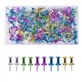 100Pcs Punaises Multicolores