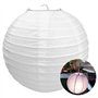 Other Abat-jour rond classique en papier nervuré style bambou pour décoration de mariage - 30 cm, 60 W (blanc)