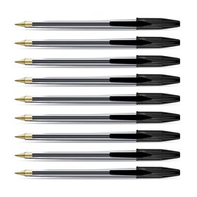 G4GADGET Nice Style Lot de 25 stylos à bille Pointe moyenne Écriture lisse Noir