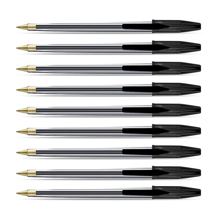 G4GADGET Nice Style Lot de 25 stylos à bille Pointe moyenne Écriture lisse Noir