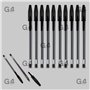 G4GADGET Nice Style Lot de 25 stylos à bille Pointe moyenne Écriture lisse Noir
