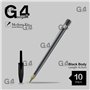 G4GADGET Nice Style Lot de 25 stylos à bille Pointe moyenne Écriture lisse Noir