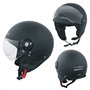 Scooter Casque Moto Ville Jet Demi Anti Scratch Avio Visiere Noir Mat S