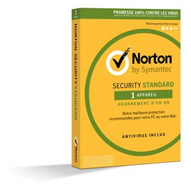 NortonLifeLock Security Standard 2019 | 1 Appareil | 1 an | PC/Mac/iOS/Android | Téléchargement