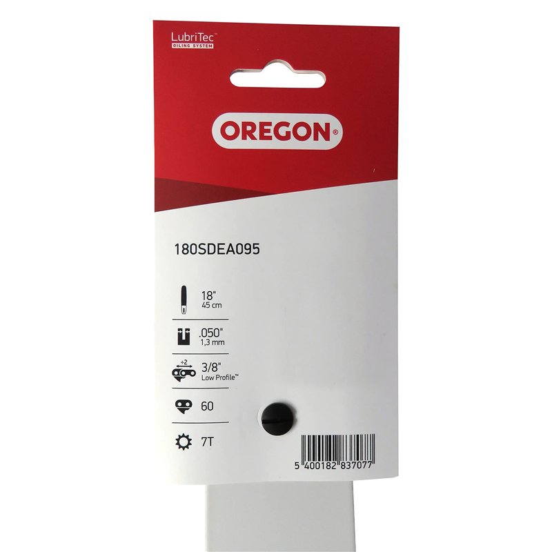 Image secondaire de OREGON - Guide-Chaîne pour Tronçonneuse 45 cm, Support A095, Design Réversible & à Faible Rebond, Pas 3/8