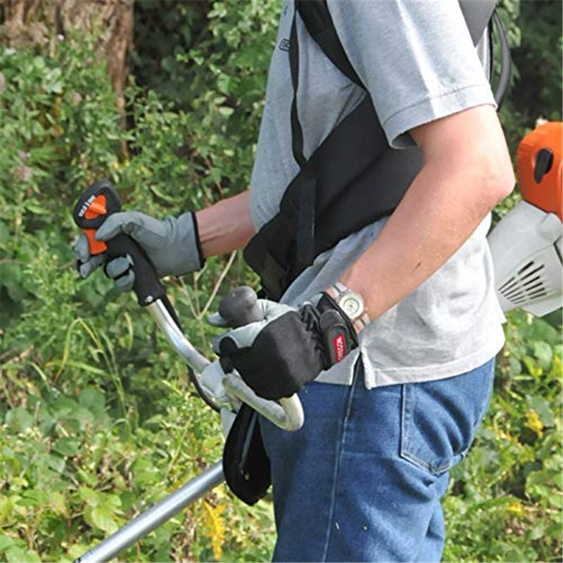 Image secondaire de OREGON - Gants de Travail en Cuir & Tissu Extensible, Poignets Ajustables, Gants de Jardinage & Bricolage, Anti-Froid / Vent / H