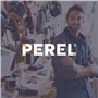 Perel Coffret de rangement multifonctionnel, boite à outils, boite de rangement vide, caisse outil plastique, portable, avec 4 