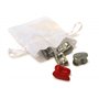 La Ducale – Jeu d’osselets en métal – Lot de 5 osselets - Jeu Traditionnel – Jeu de Voyage - Jeu d'adresse et de rapidité, Gris,