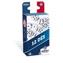 Lot de 12 dés 18mm - Jeu de dés - Jeu de Voyage - Yam's