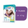 iD Comfy Junior Pants Unisex Sous-Vêtements de Nuit Absorbants pour Enfants 8-15 Ans 14 Pièces, Blanc