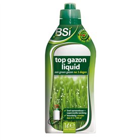 BSI - Top Gazon Engrais Liquide - Un Gazon Vert en 3 Jours - pour 500 m² - 1L