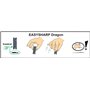 EASYSHARP DRAGON 2021 - Affûteur de poche Belge au carbure de Tungstène Cobalt pour couteaux Ciseaux et outillage jardin - Idéal