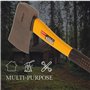 HOME It® Hache de Fendage 1000 g – Manche en Fibre de Verre avec Poignée Antidérapante – 60 cm – Idéale pour Jardinage et Bûches