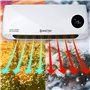 MalTec PT3800Wt Radiateur soufflant en céramique, montage mural, avec télécommande, chauffage rapide, fonction antigel, convient