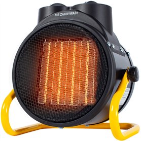 MalTec Radiateur soufflant avec thermostat INFERNO4000 - 2 kW - Céramique - Chauffage électrique mobile à économie d'énergie pou