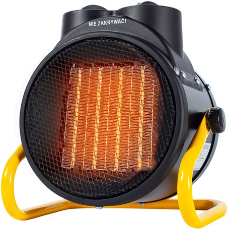 MalTec Radiateur soufflant avec thermostat INFERNO4000 - 2 kW - Céramique - Chauffage électrique mobile à économie d'énergie pou