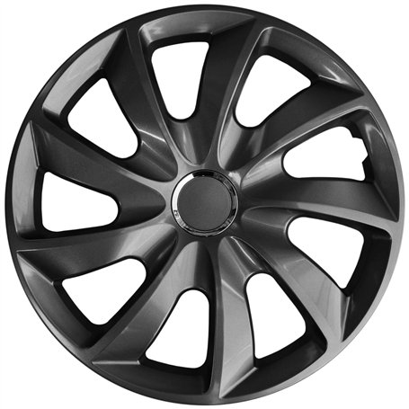 Lot de 4 enjoliveurs 17" noir Stig Graphite NRM