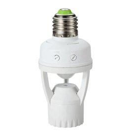 Maclean Energy MCE24 Support de l'ampoule avec détecteur de mouvement détection de sécurité E27 60W Capteur de Mouvements