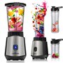 LEHMANN Blender Mixeur Smoothie 1200W, Mini Blender 1L avec 2 Bouteilles BPA-Free Portables de 570 ml et 400 ml pour Jus, Smooth