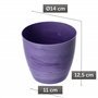 KADAX Pot de Fleurs en Plastique avec Finition Brillante et Motifs Marbrés, Cache-Pot pour Une Décoration Intérieure Raffinée et