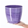 KADAX Pot de Fleurs en Plastique avec Finition Brillante et Motifs Marbrés, Cache-Pot pour Une Décoration Intérieure Raffinée et