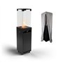 Planika Faro - Foyer Décoratif avec Cheminée pour Jardin - Chauffage de Terrasse au Gaz Propane - Extérieur - Portable - Minimal