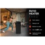 Planika Faro - Foyer Décoratif avec Cheminée pour Jardin - Chauffage de Terrasse au Gaz Propane - Extérieur - Portable - Minimal