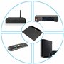 Retoo Multimédia Étagère Murale Étagère en Verre pour Les Lecteurs DVD, DVD, boîtes de câbles, Consoles de Jeux, Lecteur Blu-Ray