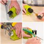 Retoo Aiguiseur Électrique Couteaux Professionnel, Sans Fil, Alimentation 4 Piles AA, Moteur Silencieux, Affûtage Rapide, 13,5 X
