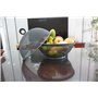 QWXOSR Corbeille Fruit Panier a Fruits - Corbeille a Fruit Avec Couvercle- Corbeille a Fruit Panier a Fruit noir (Gris 1 set)