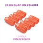NIKO Lot de 10 bigoudis à clip 25 mm avec clip pour cheveux bouclés et ondulations Outil de coiffure pour salon de coiffure/barb