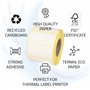 MDlabels Lot de 1000 étiquettes thermiques blanches en rouleau – 60 x 30 mm – Adhésif permanent, pour codes-barres, étiquettes a
