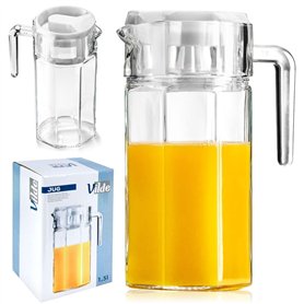 VILDE Carafe en verre avec couvercle et bec verseur - 1