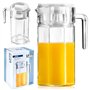VILDE Carafe en verre avec couvercle et bec verseur - 1