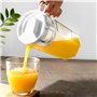 VILDE Carafe en verre avec couvercle et bec verseur - 1,5 l - Carafe à eau avec couvercle - Carafe à eau - Carafe à thé - Insert