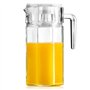 VILDE Carafe en verre avec couvercle et bec verseur - 1,5 l - Carafe à eau avec couvercle - Carafe à eau - Carafe à thé - Insert