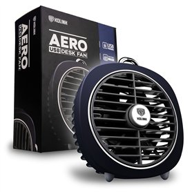 Kolink Aero USB Fan - Ventilateur de Bureau - Ventilateur - Petit - Compact - Portable - Bleu foncé