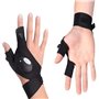 Felenny Gants de Lampe de Poche 2 LED Sangle de Lampe de Poche Gant Respirant avec Bouton Étanche pour Réparation Automatique de