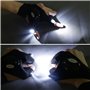 Felenny Gants de Lampe de Poche 2 LED Sangle de Lampe de Poche Gant Respirant avec Bouton Étanche pour Réparation Automatique de
