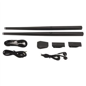 Ptdfjspt Kit de Batterie de Réalité Virtuelle 2 Modes Ensemble de de Batterie à Air Simulation Prise en Charge MIDI Adaptateur d