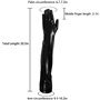 LOVARTS BEAUTY Gants Longs Noirs en Similicuir pour Femme Sexy Gants Longs en Latex Adulte(Noir)