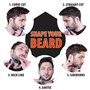 Outil de façonnage de barbe pour homme avec peigne intégré Transparent Modèles de peigne de coiffage pour bouc moustache pattes 