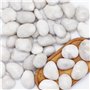 Aleker Galets blancs de 1 kg pour pots de fleurs, pierres polies décoratives naturelles de 2 à 3 cm, pierres de rivière pour jar