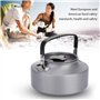 Théière, MAGT Portable 1.1L théière en aluminium grande cafetière en aluminium bouilloire en plein air théière en aluminium dura