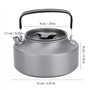 Théière, MAGT Portable 1.1L théière en aluminium grande cafetière en aluminium bouilloire en plein air théière en aluminium dura