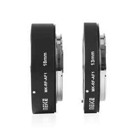 Meike MK-RF-AF1 Bague d'adaptation de tube d'extension macro en métal pour mise au point automatique (13 mm + 18 mm) compatible
