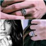 EQLEF Dragon Claw Ring Set, Bague Gothique Réglable Sauvage Alondra Ouvert Punk Bague Cadeau Cool Dragon Bague pour Hommes Femme